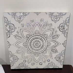 Elegant Silver and Gray Mandala Wall Art